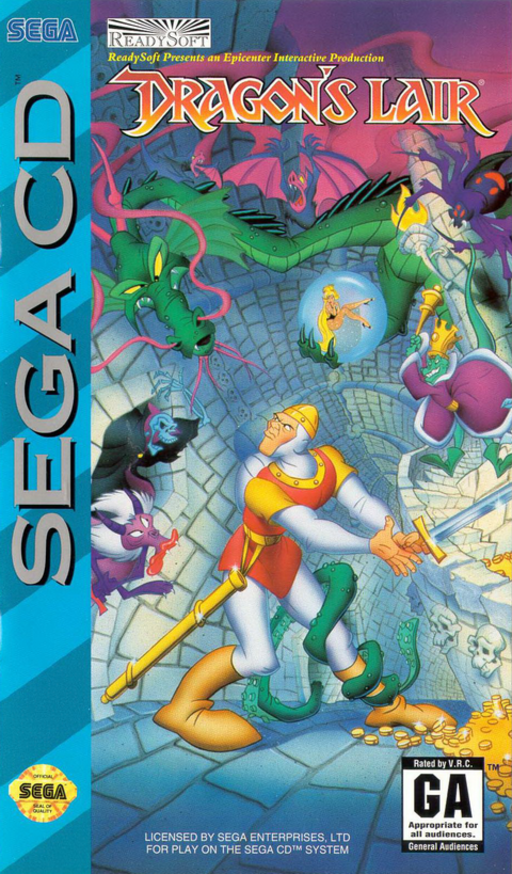 Dragon's Lair (USA) Sega CD Game Cover